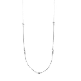 34" Snake Chain with Beads Necklace