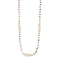 24" 14 Karat Gold Plated Tourmaline and Cultured Freshwater Pearl Necklace
