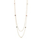 Two Strand 14 Karat Gold Plated Tourmaline Necklace