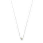 CZ Crescent and Synthetic Opal Necklace