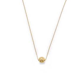 14 Karat Gold Plate Bead Necklace