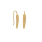 14 Karat Gold Plate Feather Earrings