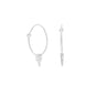 Polished Wire Hoops with Spikes