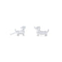 Cute Shiny Dachshund Stud Earrings