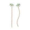 Coconut Palm Tree Gold Plated Earrings