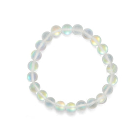Mermaid Kisses! Iridescent Glass Stretch Bracelet