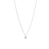 Rhodium Plated Tiny Snowflake CZ Necklace