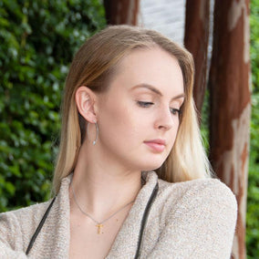 Two Tone Cross Necklace