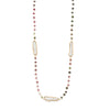 24"  14 Karat Gold Plated Tourmaline and Cultured Freshwater Pearl Necklace