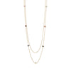 Two Strand 14 Karat Gold Plated Tourmaline Necklace