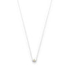 CZ Crescent and Synthetic Opal Necklace