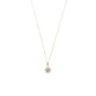 14 Karat Gold Plated CZ Star and Synthetic Opal Necklace