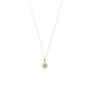 14 Karat Gold Plated CZ Star and Synthetic Opal Necklace