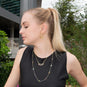 25" 14 Karat Gold Plated Multi Stone Necklace