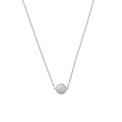 Sweet Simplicity! Cultured Freshwater Coin Pearl Necklace