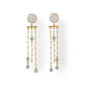 14 Karat Gold Plated Rainbow Moonstone Post Earrings