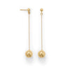 14 Karat Gold Plate Bead Drop Earrings