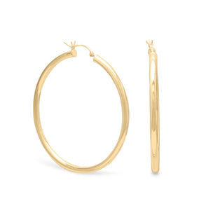 3mm x 40mm Gold Plated Click Hoop