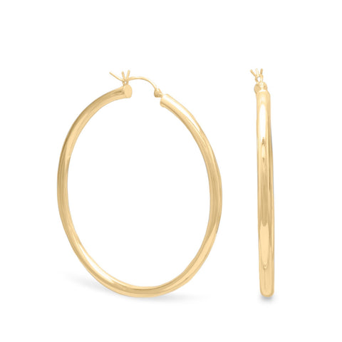 3mm x 40mm Gold Plated Click Hoop
