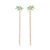 Coconut Palm Tree Gold Plated Earrings