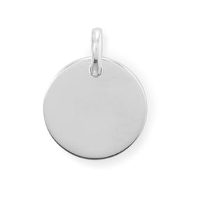 17.5mm Round Engravable Pendant