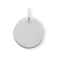 17.5mm Round Engravable Pendant