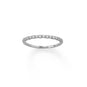 Rhodium Plated Thin CZ Ring
