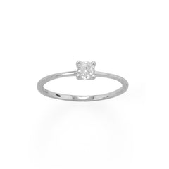 Rhodium Plated 4mm CZ Band