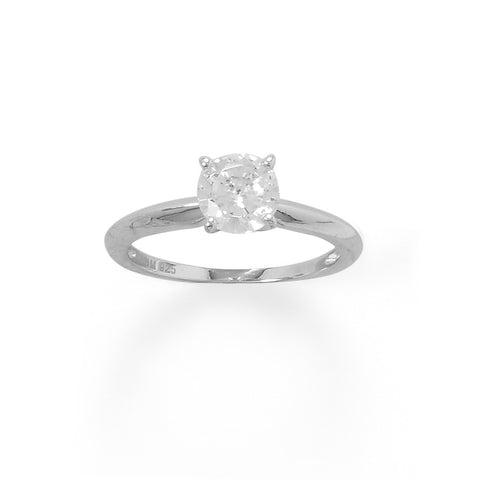 Rhodium Plated 7mm CZ Band