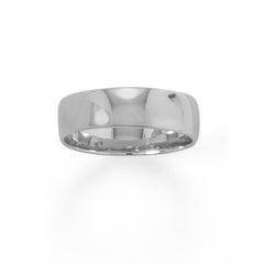 Rhodium Plated 6mm Band