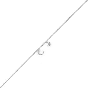 Summer Night Rhodium Plated Anklet