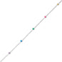 9.25"+1" Muli Color Beaded Anklet