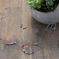 Rhodium Plated Multi Color CZ 40mm Click Hoop Earrings