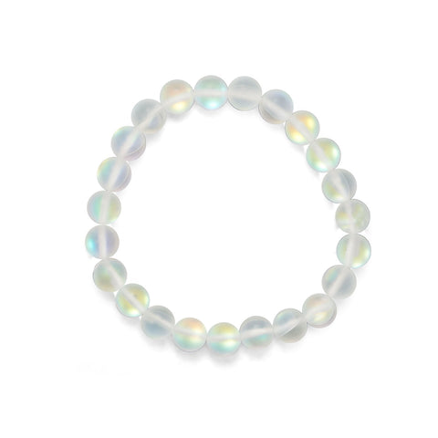 Mermaid Kisses! Iridescent Glass Stretch Bracelet